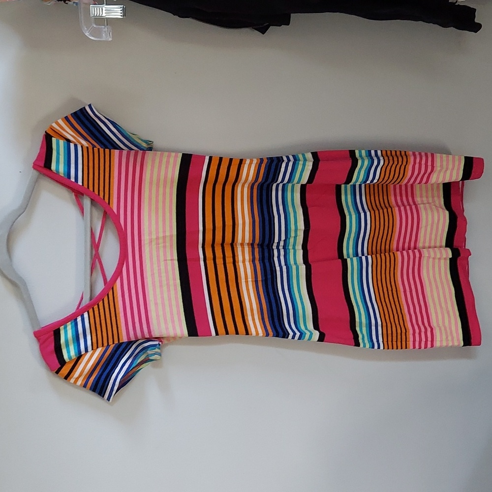 Colorful striped dress